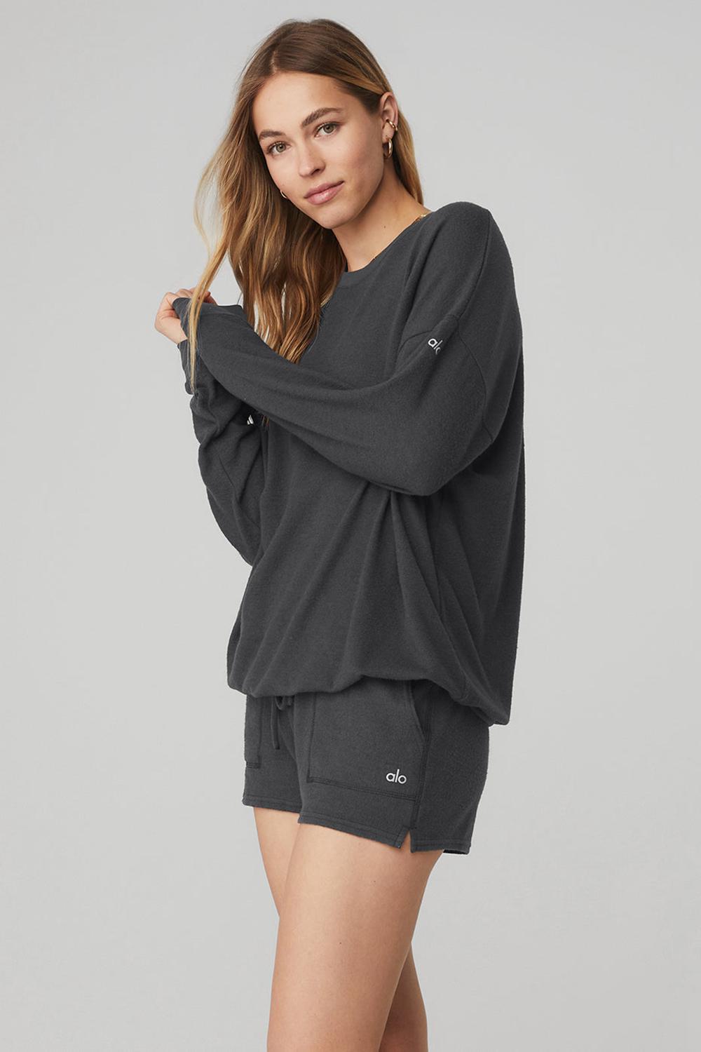 Alo Yoga Soho Donna Pullover Anthracite | Italia  RTJ-057821