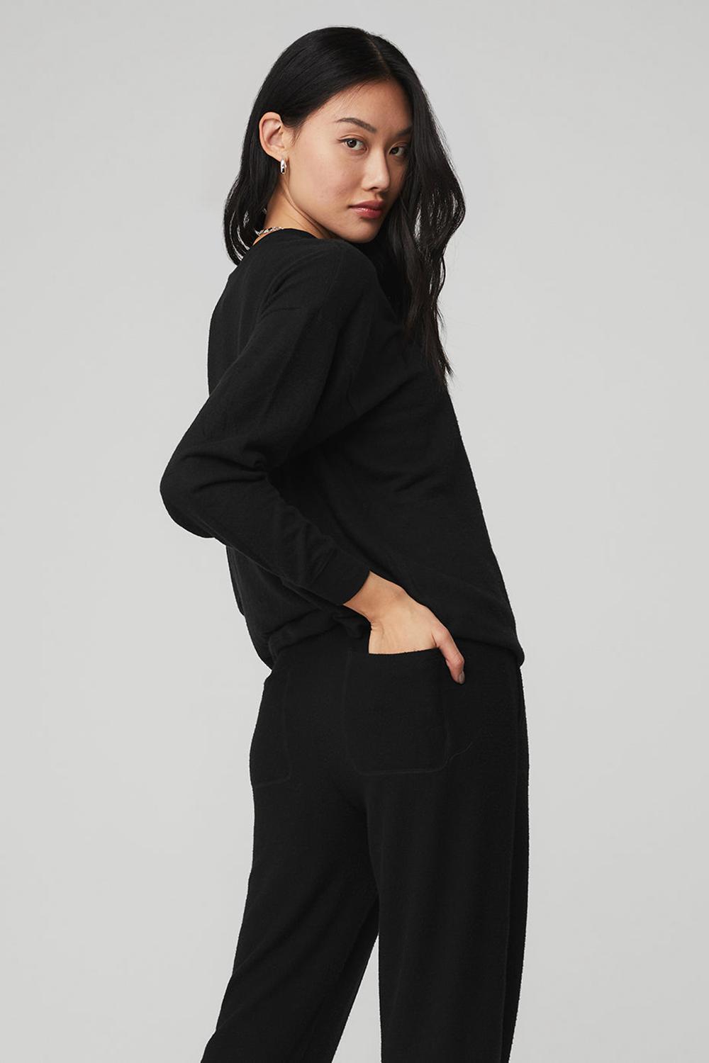 Alo Yoga Soho Donna Pullover Nere | Italia  WST-280349