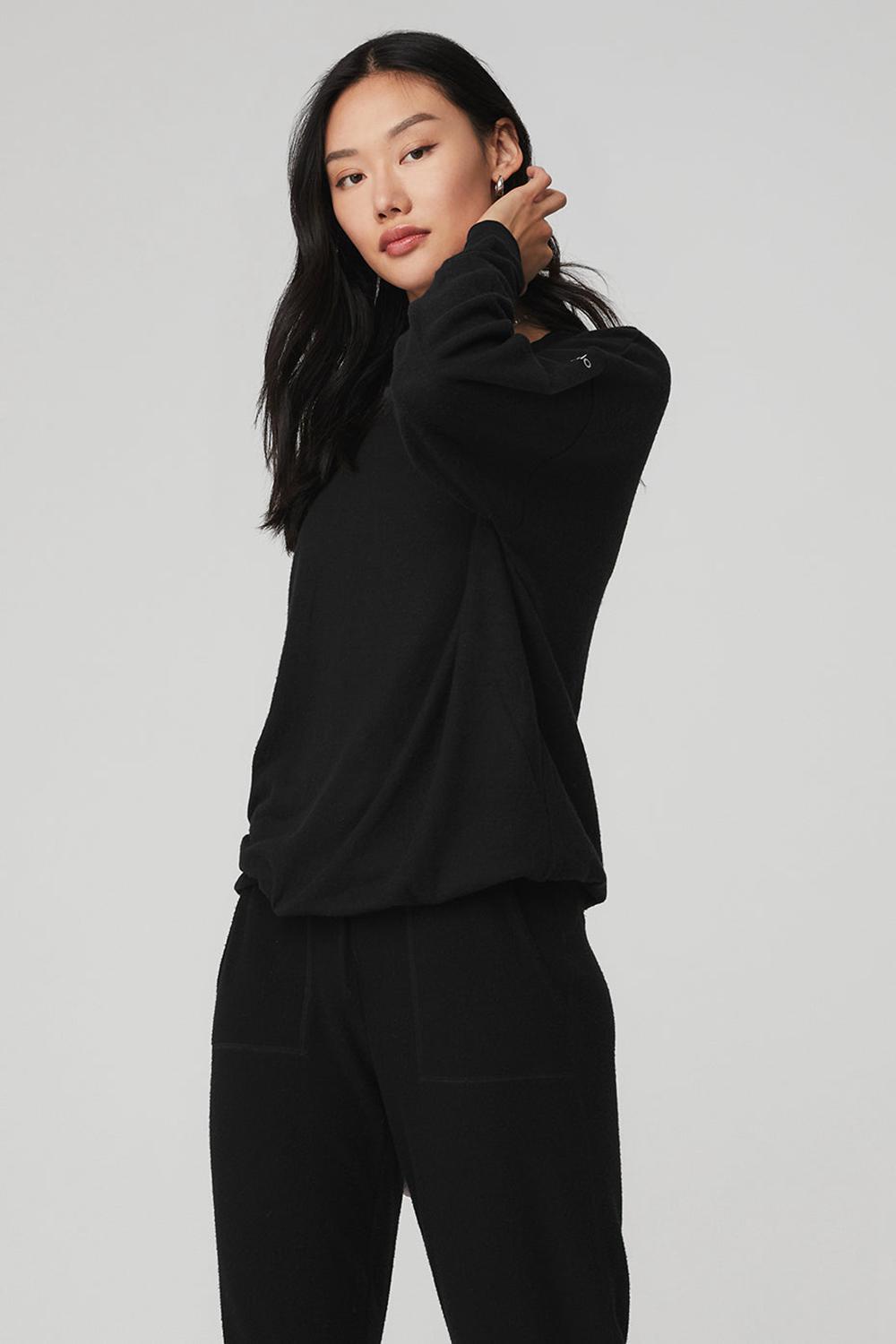 Alo Yoga Soho Donna Pullover Nere | Italia  WST-280349
