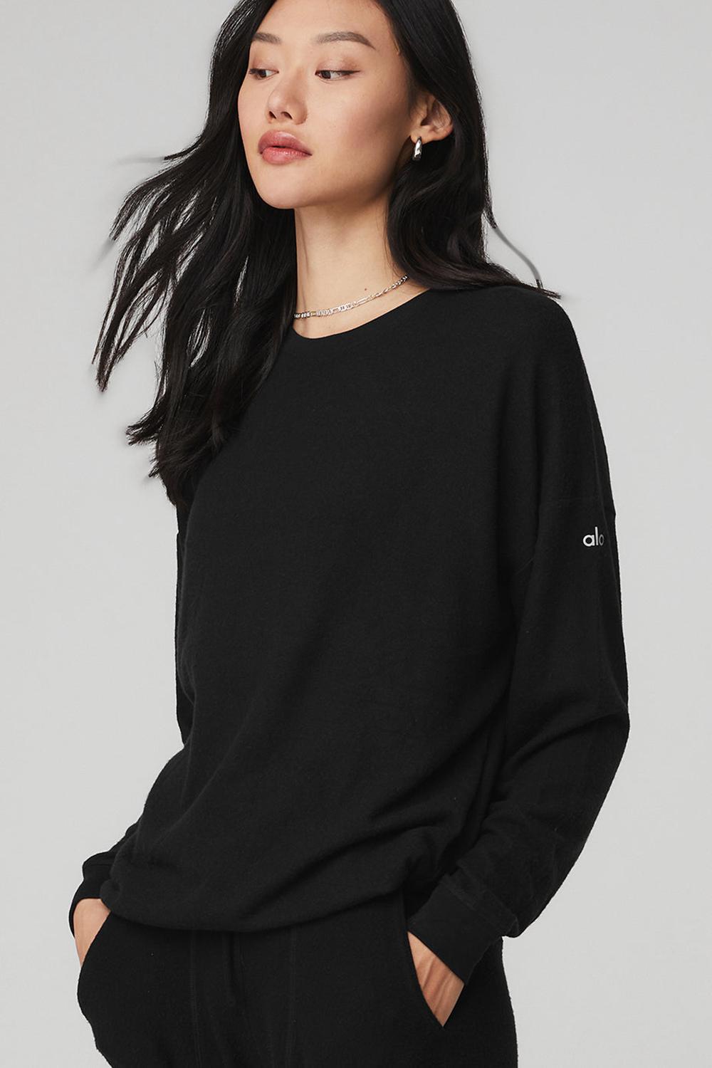 Alo Yoga Soho Donna Pullover Nere | Italia  WST-280349