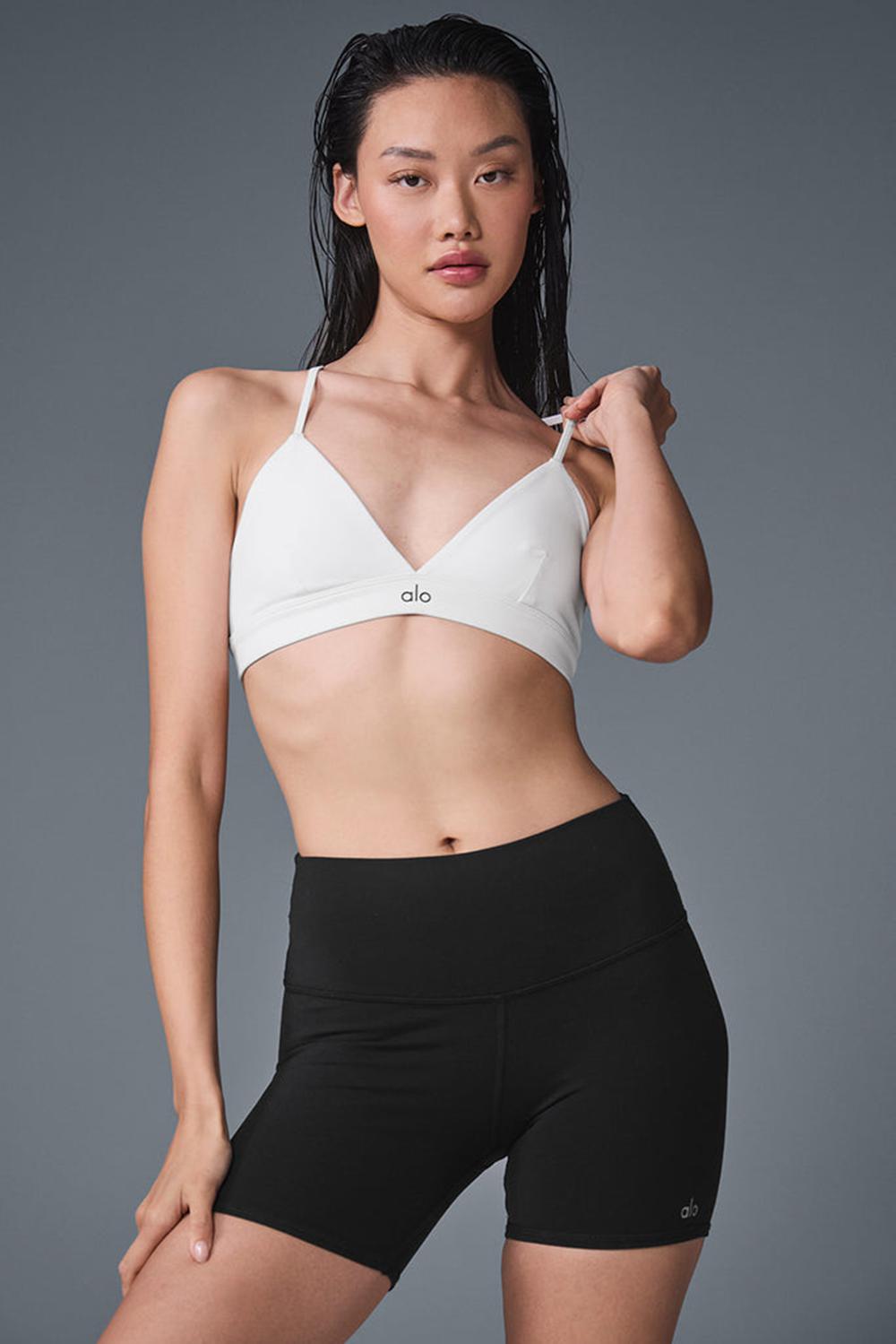 Alo Yoga Splendor Donna Reggiseno Bianche Nere | Italia  RNZ-862749