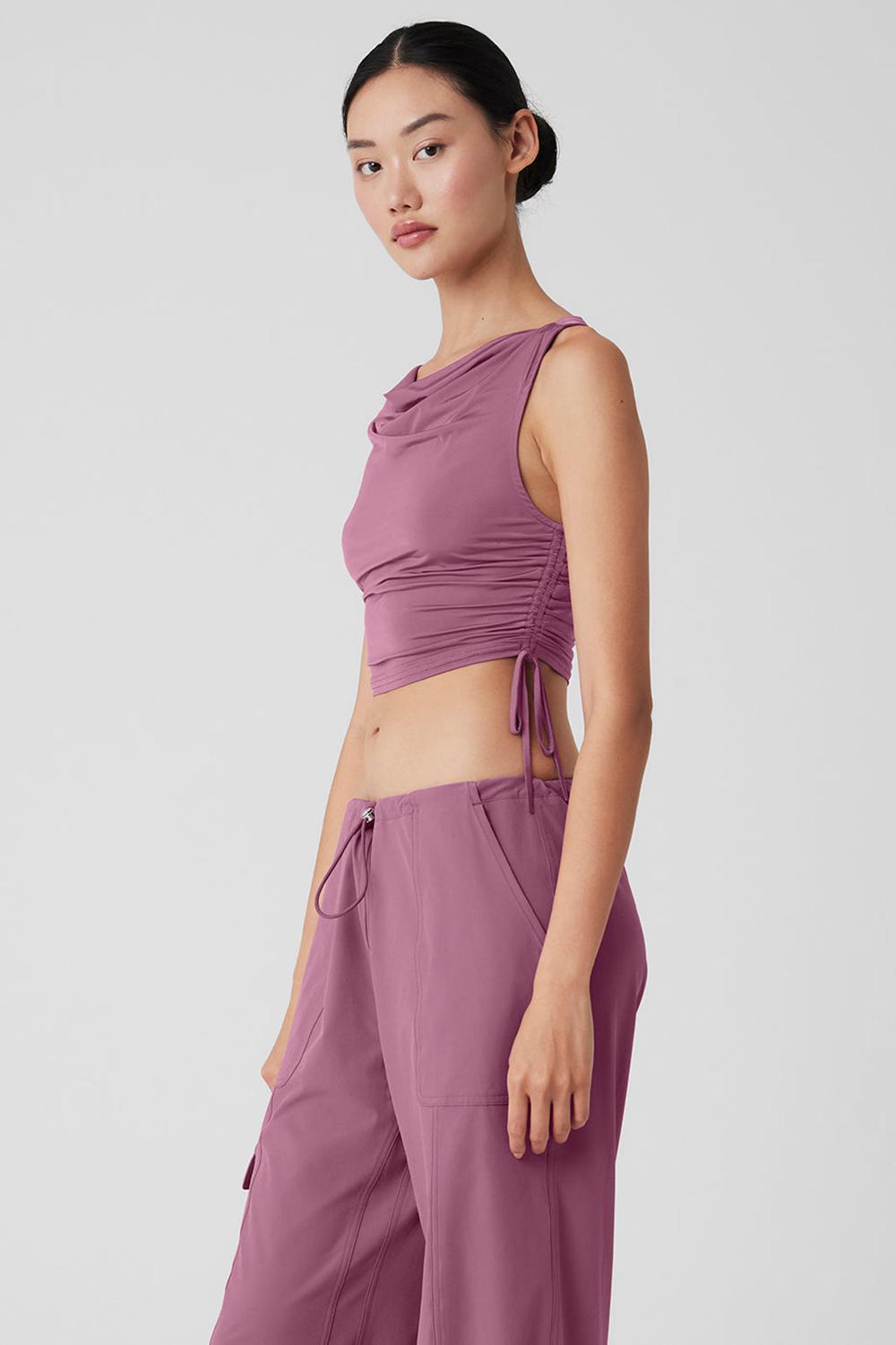 Alo Yoga Standout Cropped Donna Tank Soft Mulberry | Italia  NVP-319680