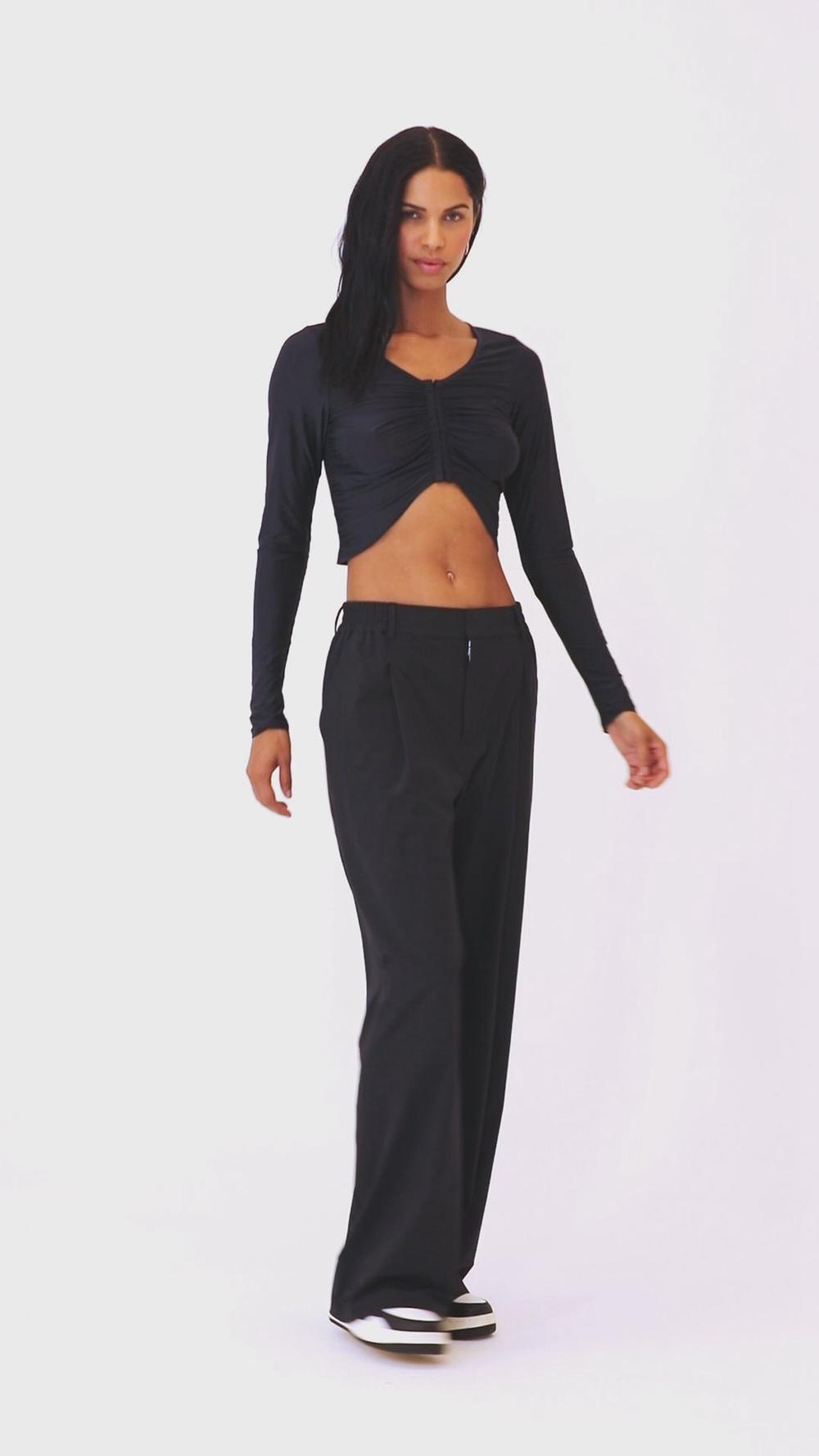 Alo Yoga Standout Donna Maniche Lunghe Nere | Italia  BRP-170698
