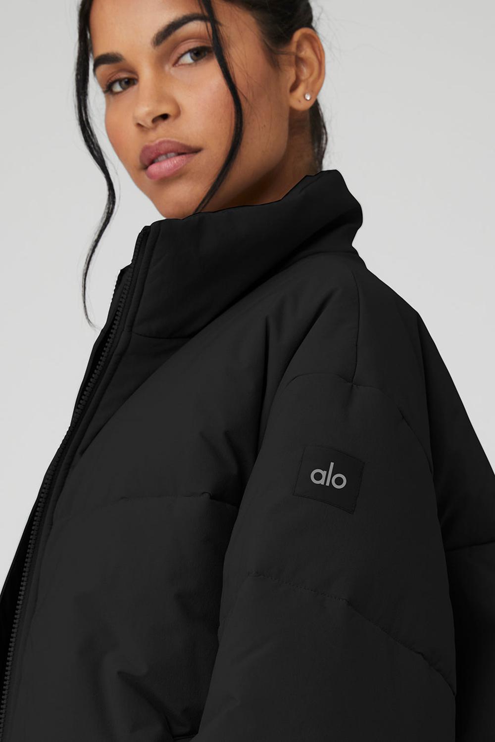 Alo Yoga Stretch Woven Street Donna Giacca Puffer Nere | Italia  VUK-608453
