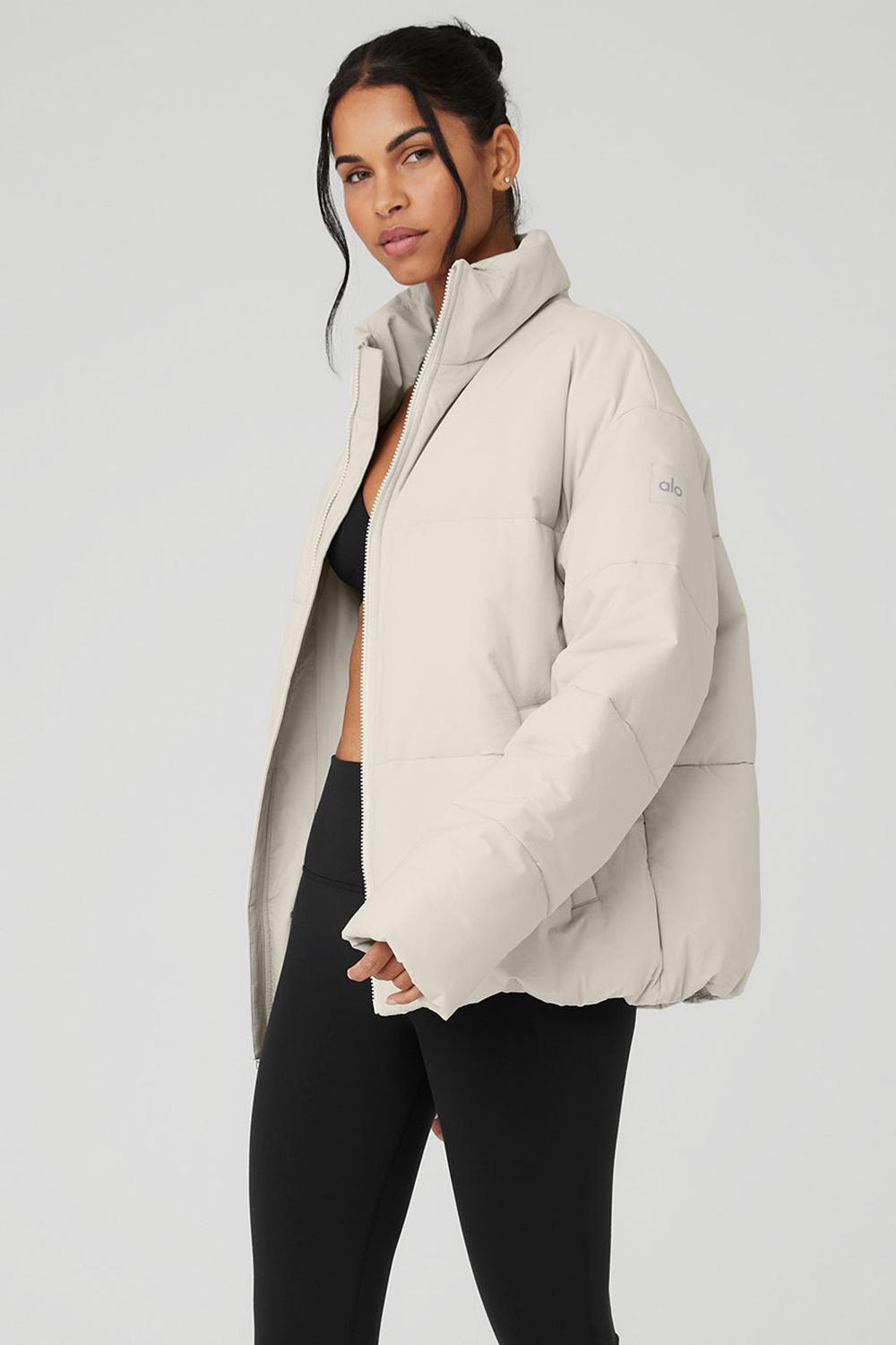 Alo Yoga Stretch Woven Street Donna Giacca Puffer Bone | Italia  ZNC-052981