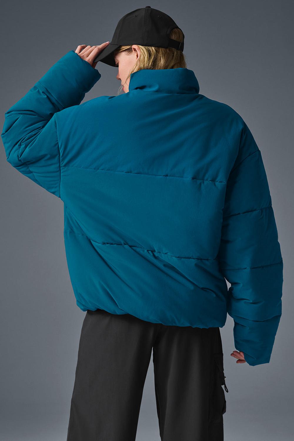 Alo Yoga Stretch Woven Street Donna Giacca Puffer Blu | Italia  UVG-906245