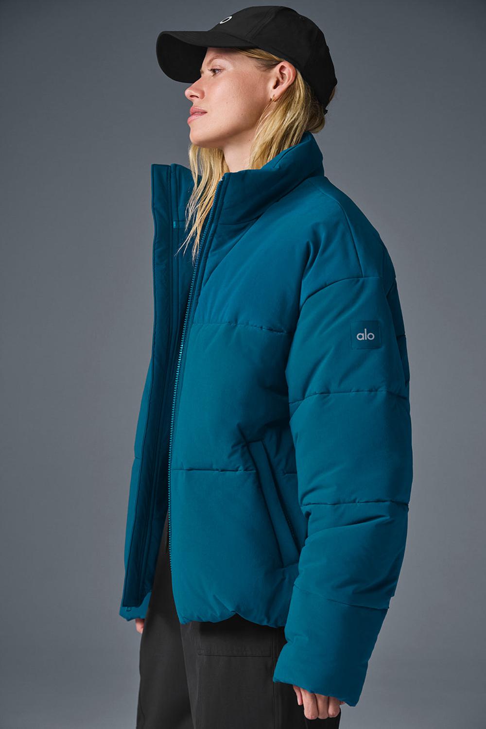 Alo Yoga Stretch Woven Street Donna Giacca Puffer Blu | Italia  UVG-906245
