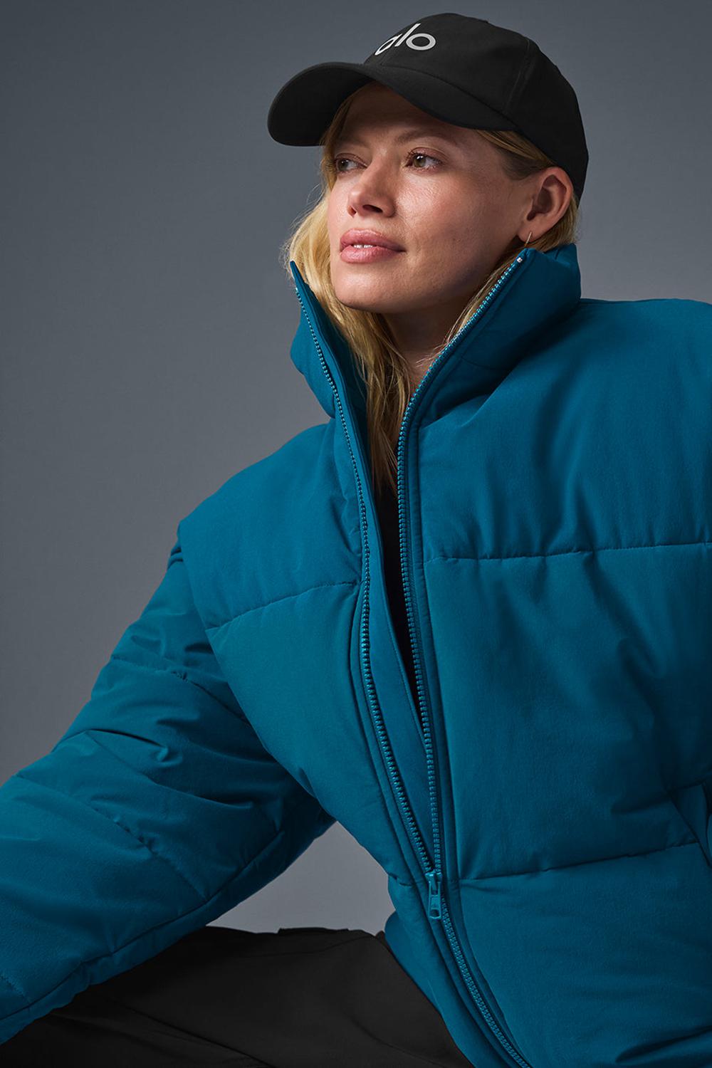 Alo Yoga Stretch Woven Street Donna Giacca Puffer Blu | Italia  UVG-906245