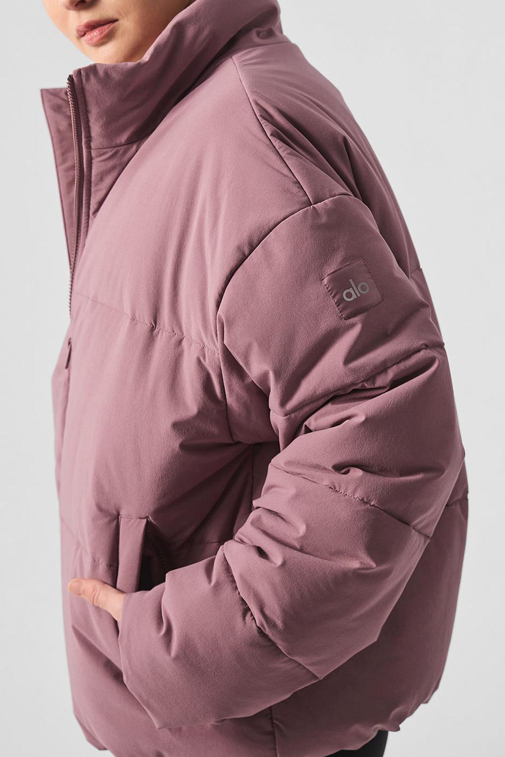 Alo Yoga Stretch Woven Street Donna Giacca Puffer Woodrose | Italia  FWI-329674