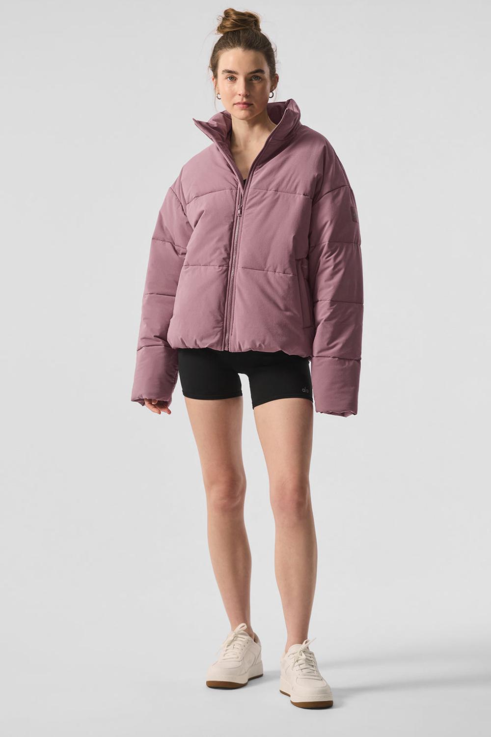 Alo Yoga Stretch Woven Street Donna Giacca Puffer Woodrose | Italia  FWI-329674