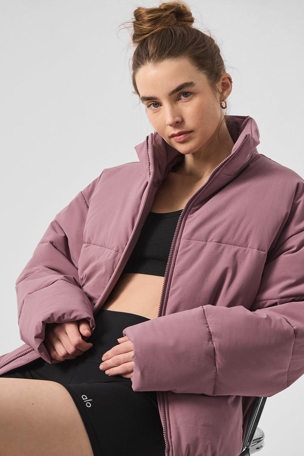 Alo Yoga Stretch Woven Street Donna Giacca Puffer Woodrose | Italia  FWI-329674