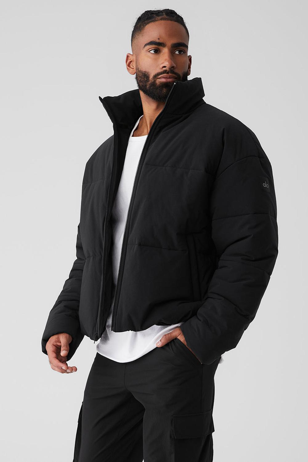 Alo Yoga Stretch Woven Street Uomo Giacca Puffer Nere | Italia  HQR-458210