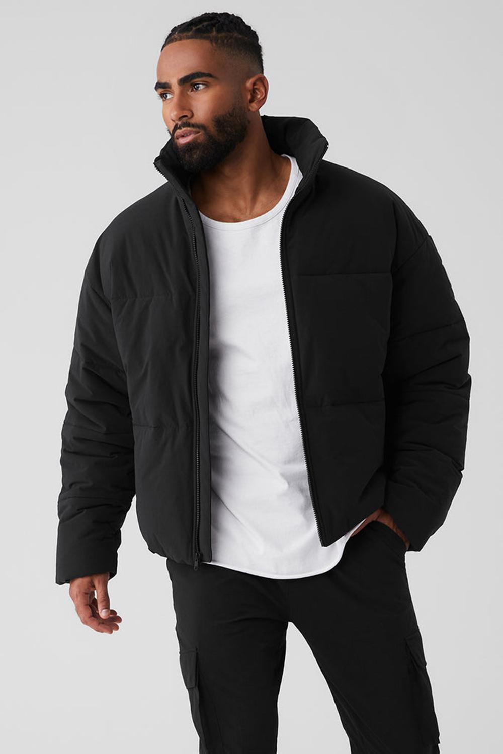 Alo Yoga Stretch Woven Street Uomo Giacca Puffer Nere | Italia  HQR-458210