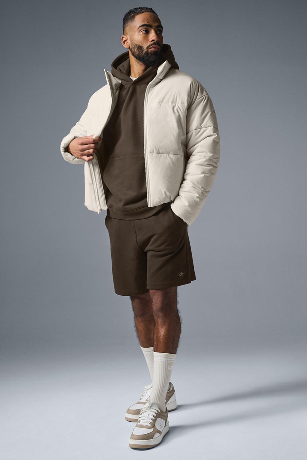 Alo Yoga Stretch Woven Street Uomo Giacca Puffer Bone | Italia  CGF-260581