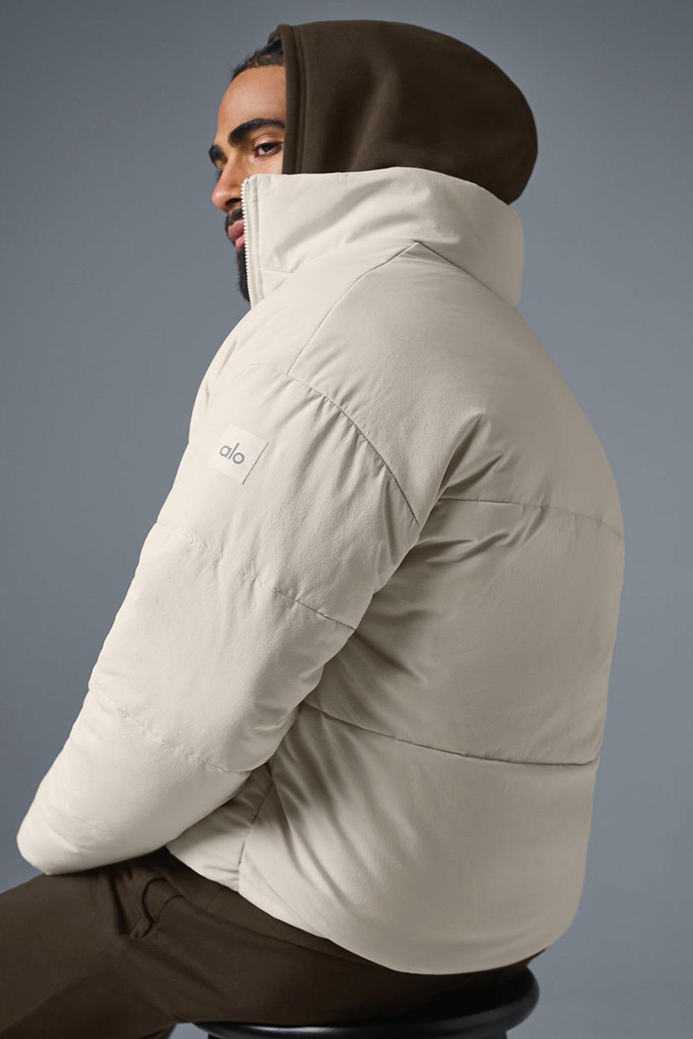 Alo Yoga Stretch Woven Street Uomo Giacca Puffer Bone | Italia  CGF-260581