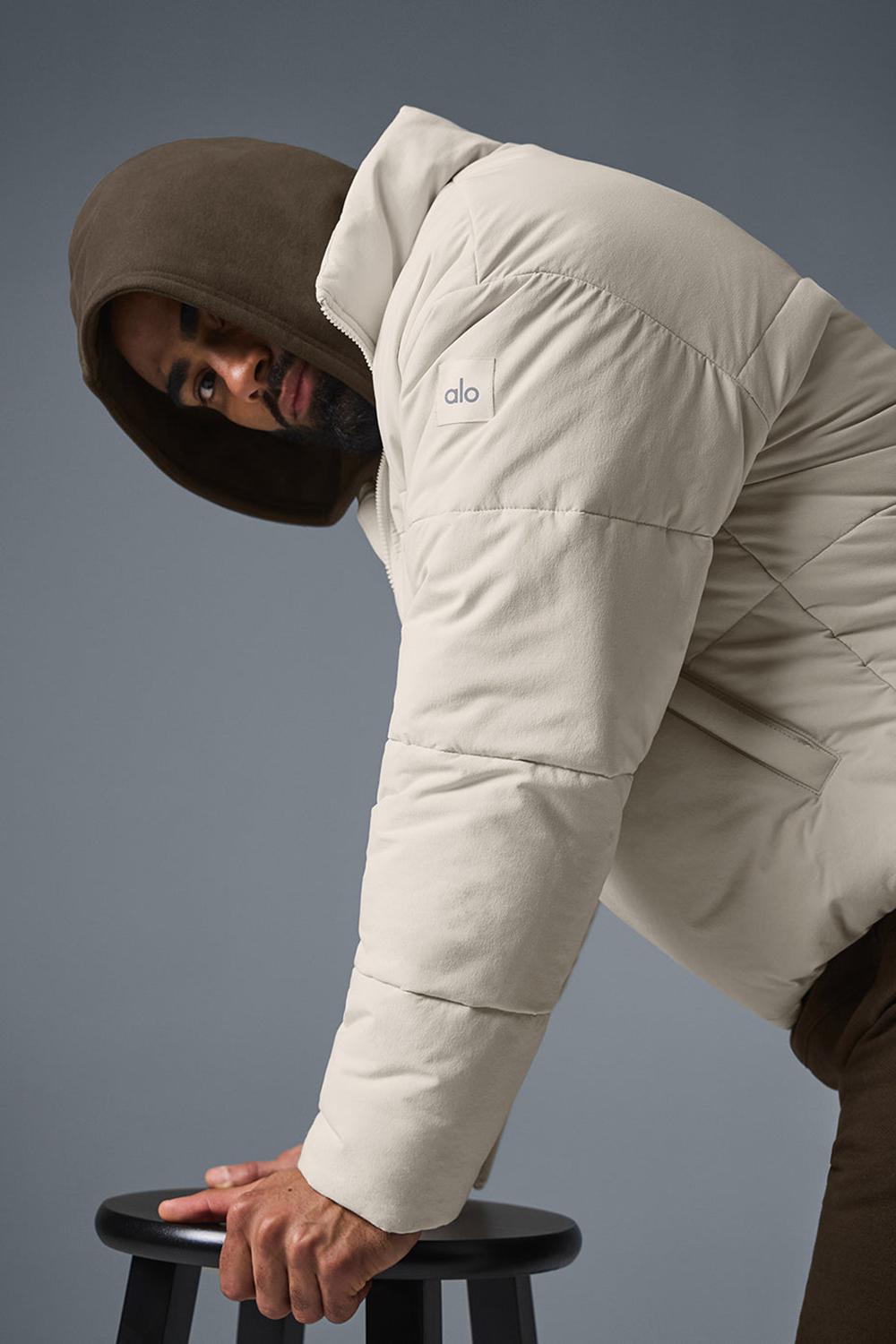 Alo Yoga Stretch Woven Street Uomo Giacca Puffer Bone | Italia  CGF-260581