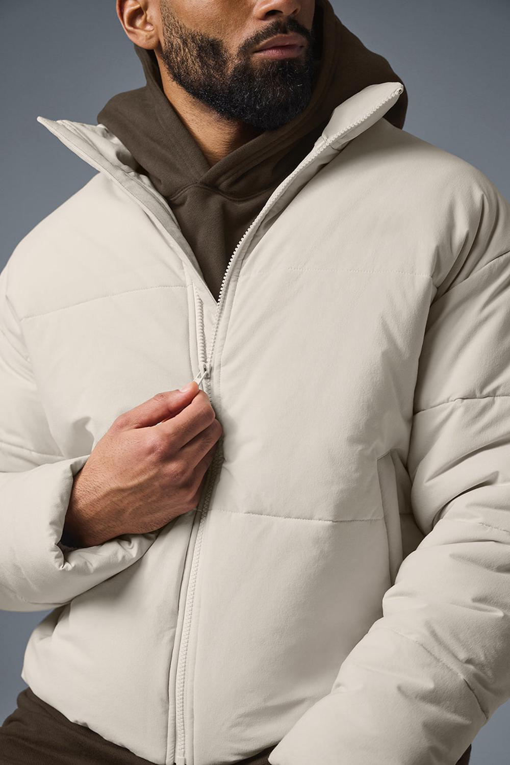 Alo Yoga Stretch Woven Street Uomo Giacca Puffer Bone | Italia  CGF-260581