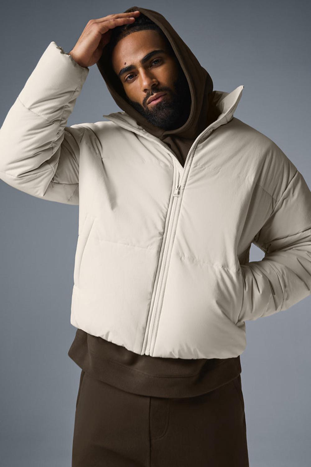 Alo Yoga Stretch Woven Street Uomo Giacca Puffer Bone | Italia  CGF-260581