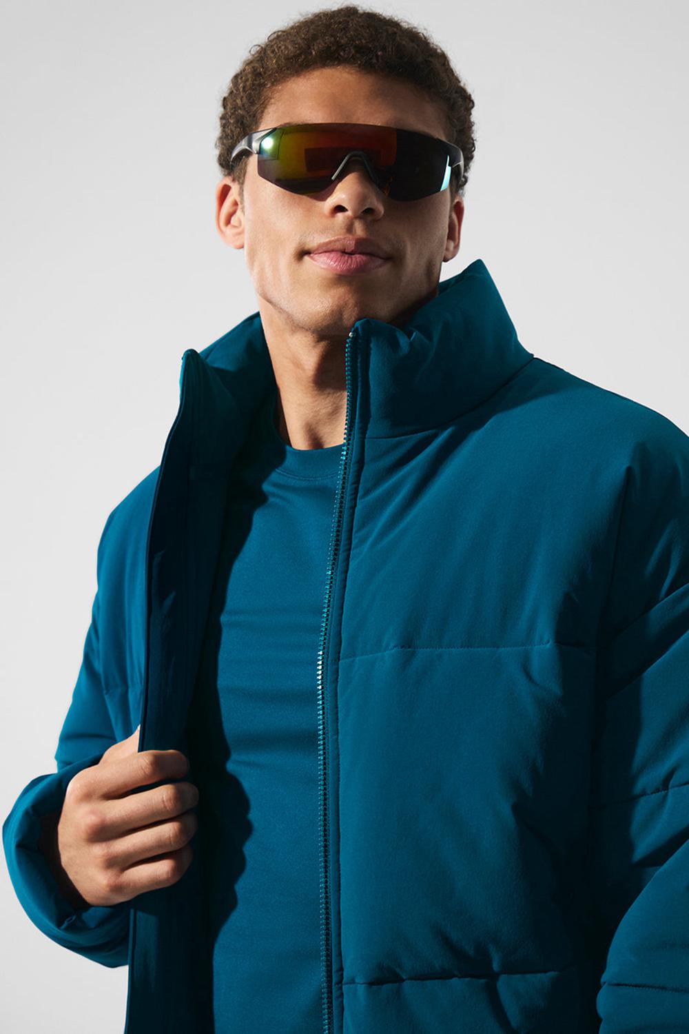 Alo Yoga Stretch Woven Street Uomo Giacca Puffer Blu | Italia  RLU-430218