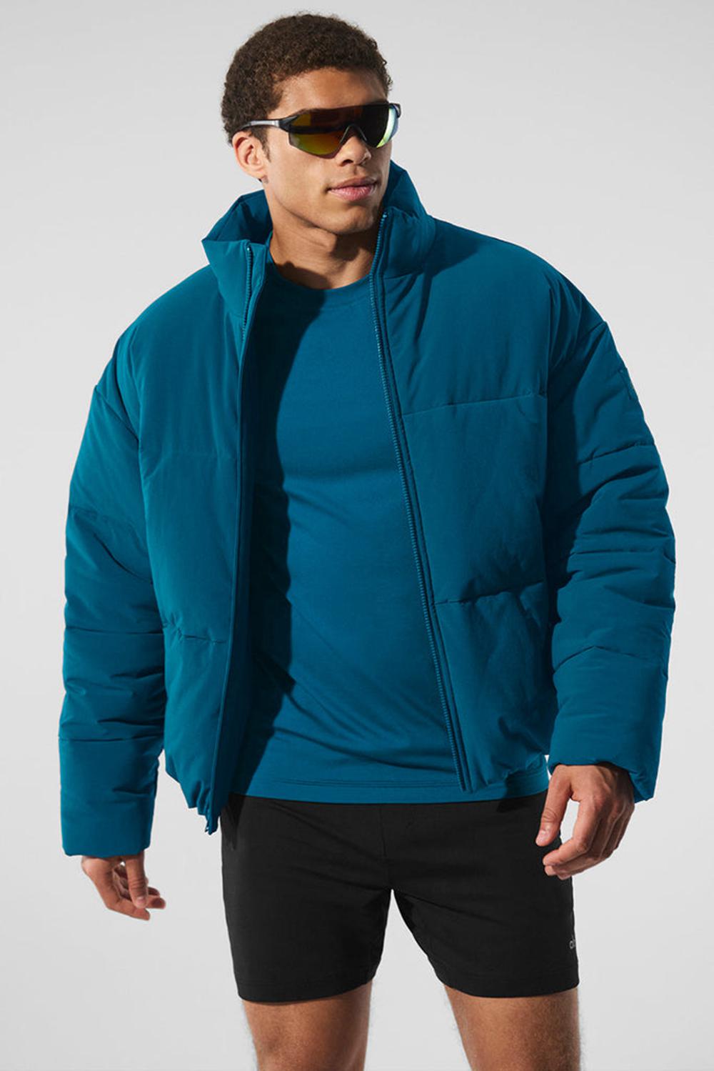 Alo Yoga Stretch Woven Street Uomo Giacca Puffer Blu | Italia  RLU-430218
