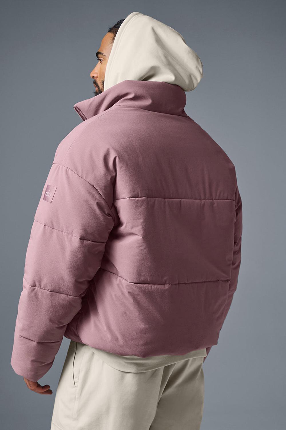 Alo Yoga Stretch Woven Street Uomo Giacca Puffer Woodrose | Italia  ZYR-598417