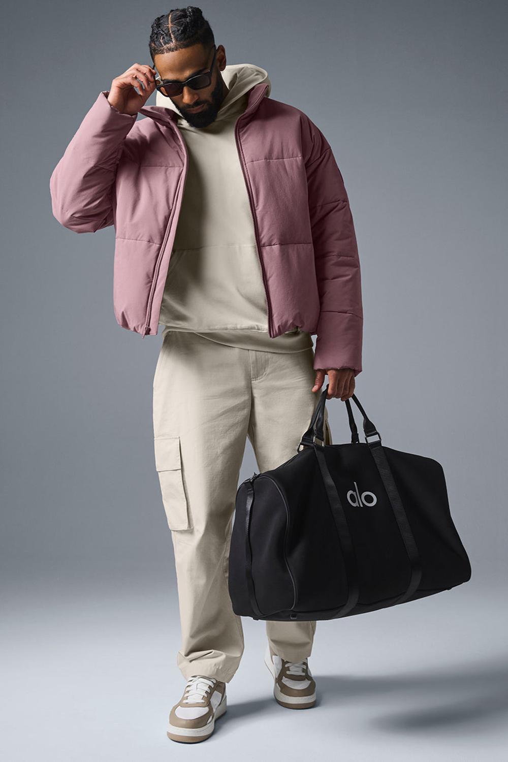 Alo Yoga Stretch Woven Street Uomo Giacca Puffer Woodrose | Italia  ZYR-598417