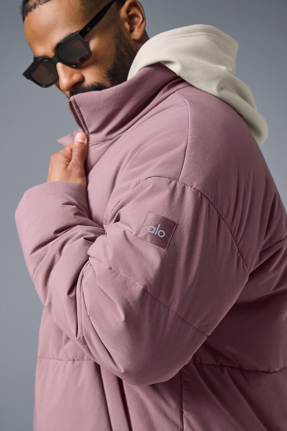Alo Yoga Stretch Woven Street Uomo Giacca Puffer Woodrose | Italia  ZYR-598417