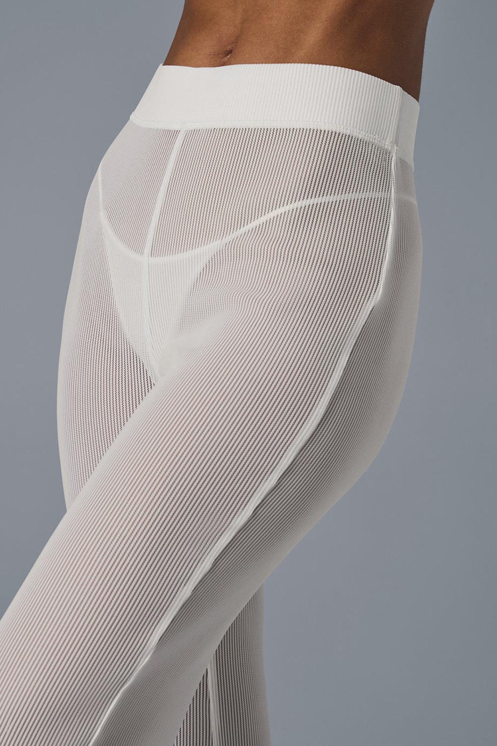 Alo Yoga Striped Mesh Tropical Nights Flare Donna Pant Ivory | Italia  AJO-605721