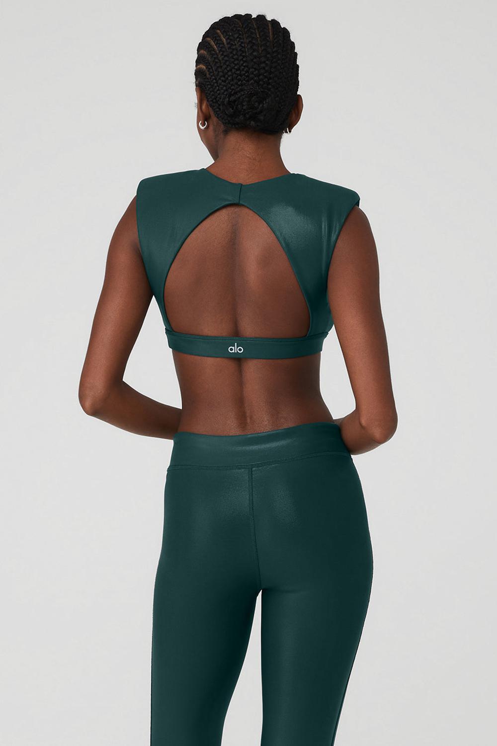 Alo Yoga Super Shine Flash Donna Reggiseno Verdi | Italia  KLT-086712