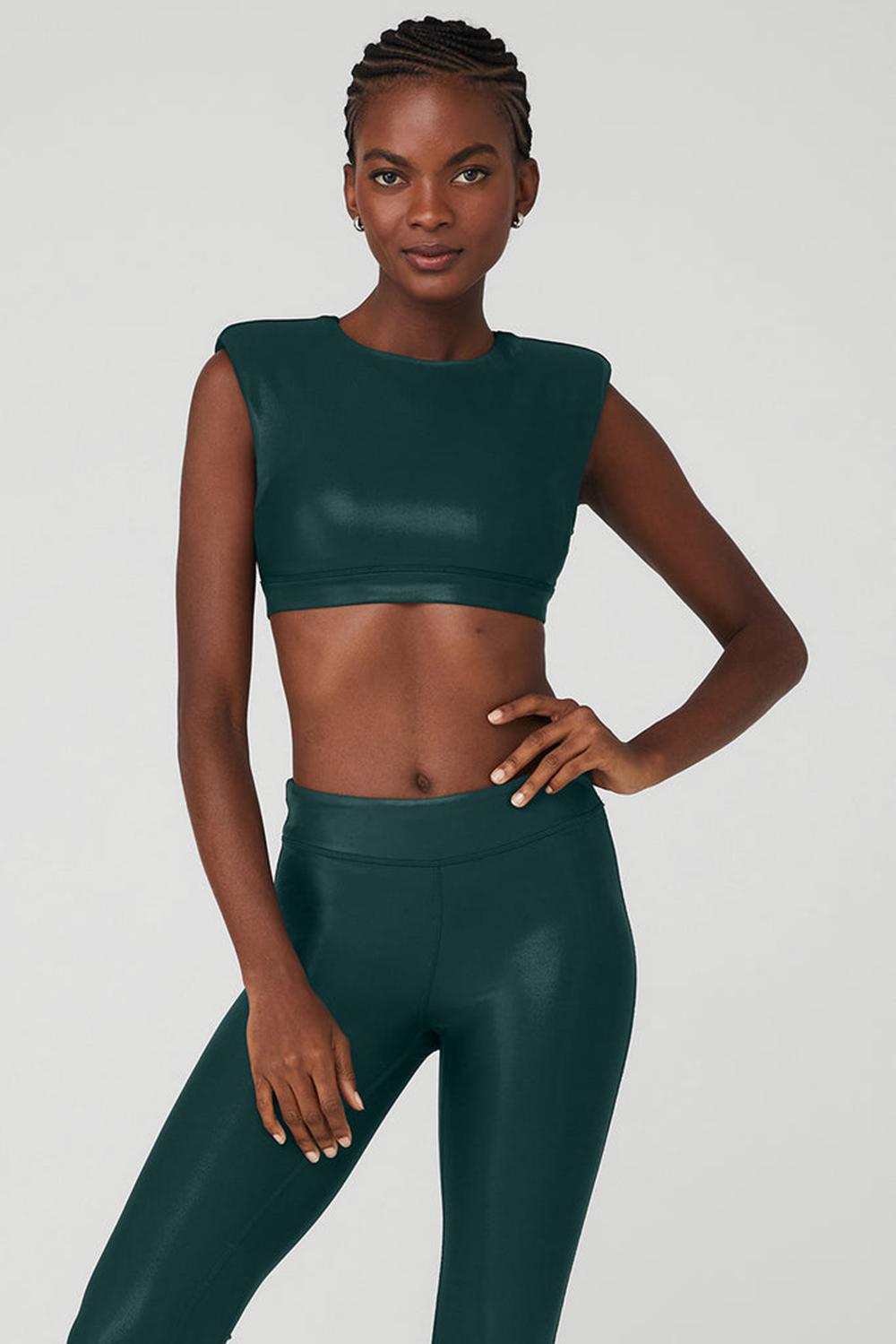 Alo Yoga Super Shine Flash Donna Reggiseno Verdi | Italia  KLT-086712