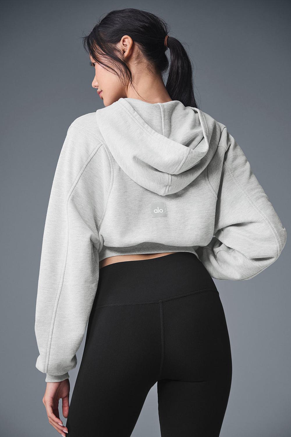 Alo Yoga Sweet Escape Zip Up Donna Felpa con Cappuccio Grigie | Italia  IYW-916485