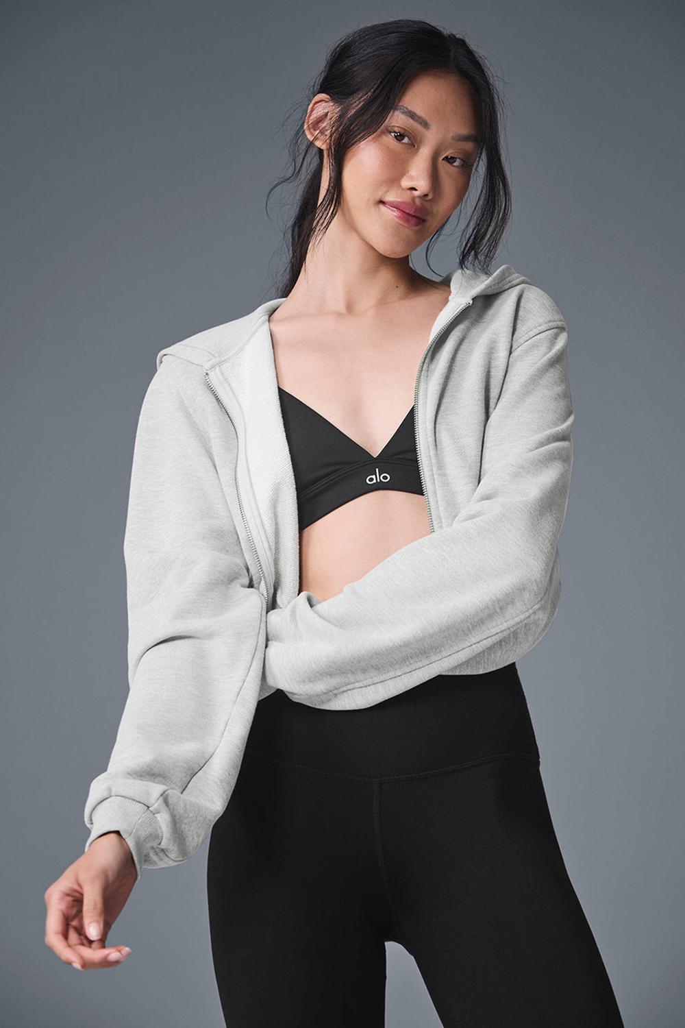 Alo Yoga Sweet Escape Zip Up Donna Felpa con Cappuccio Grigie | Italia  IYW-916485