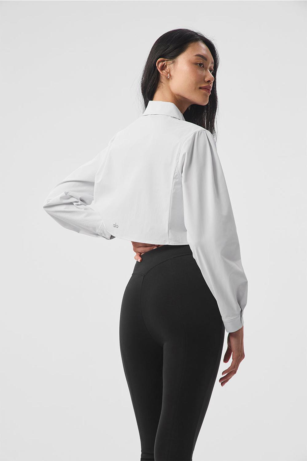 Alo Yoga Take Me Out Button Up Donna Top Corti Bianche | Italia  LYP-057938