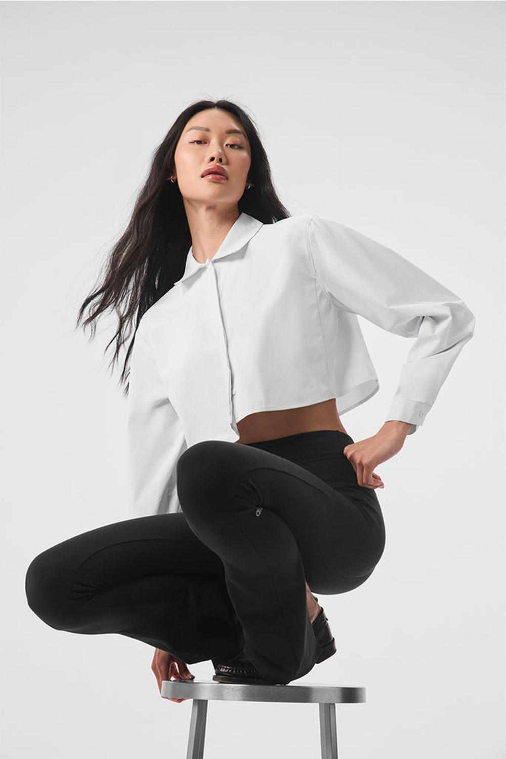 Alo Yoga Take Me Out Button Up Donna Top Corti Bianche | Italia  LYP-057938