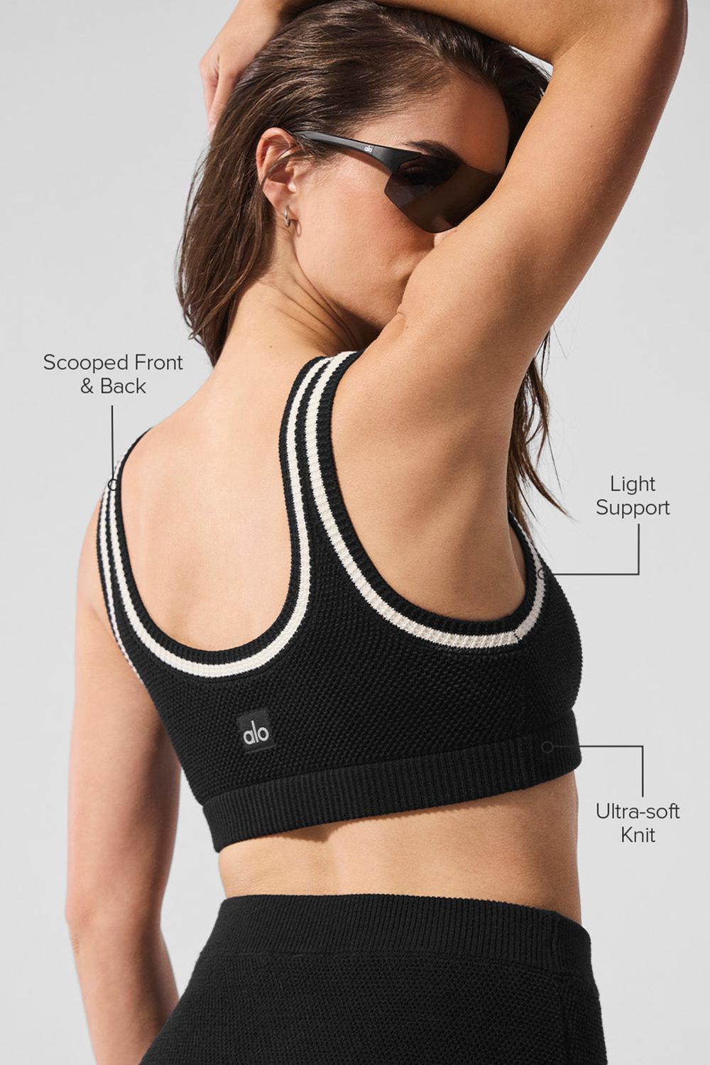 Alo Yoga Tennis Club Sweater Knit Donna Reggiseno Nere | Italia  SGE-184562