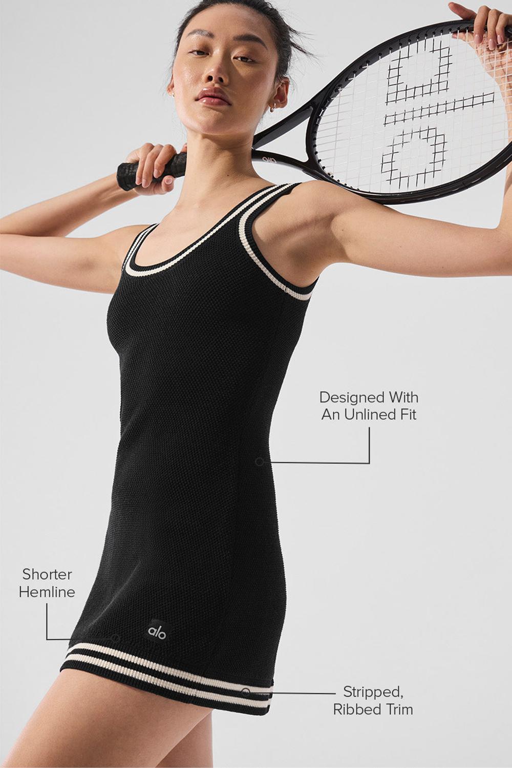 Alo Yoga Tennis Club Sweater Knit Donna Vestito Nere | Italia  RSA-714659