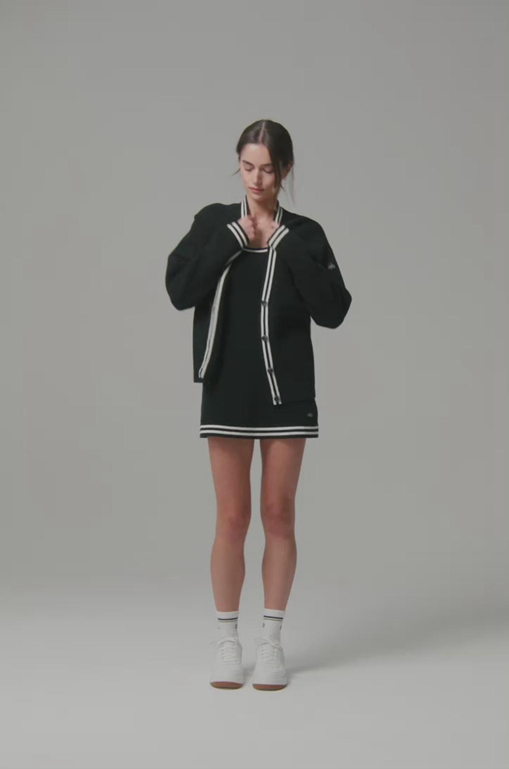 Alo Yoga Tennis Club Sweater Knit Donna Cardigan Rosa Bianche | Italia  WZS-657024