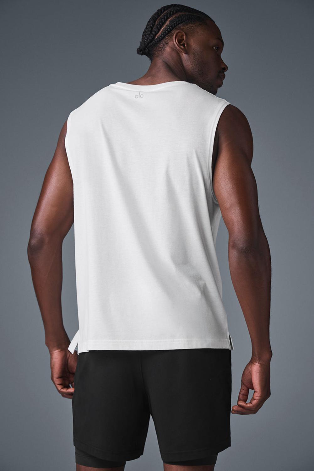 Alo Yoga The Triumph Muscle Uomo Tank Bianche | Italia  UHC-452397