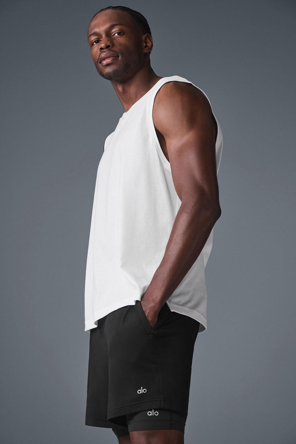 Alo Yoga The Triumph Muscle Uomo Tank Bianche | Italia  UHC-452397