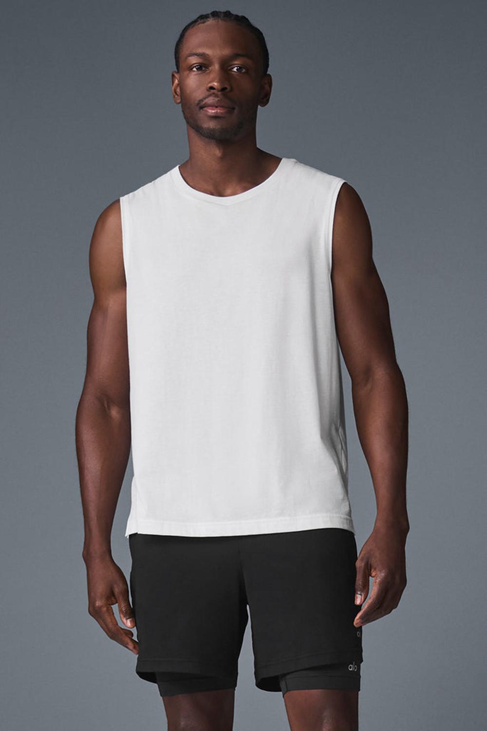 Alo Yoga The Triumph Muscle Uomo Tank Bianche | Italia  UHC-452397