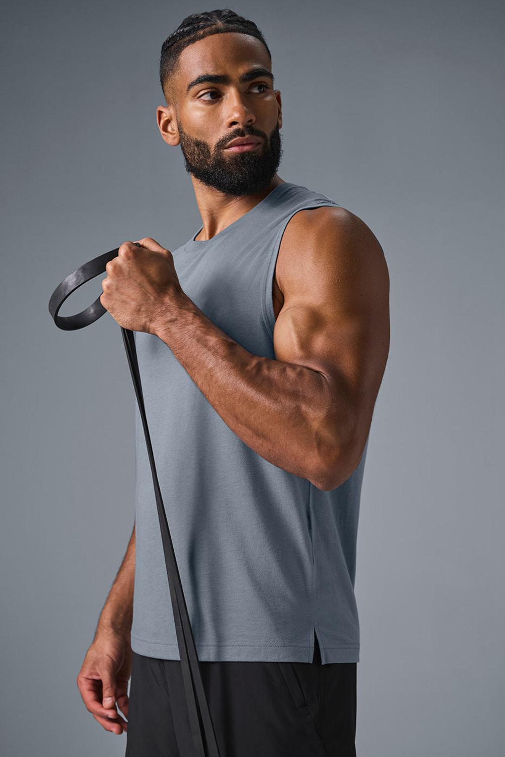 Alo Yoga The Triumph Muscle Uomo Tank Grigie | Italia  EVQ-148032