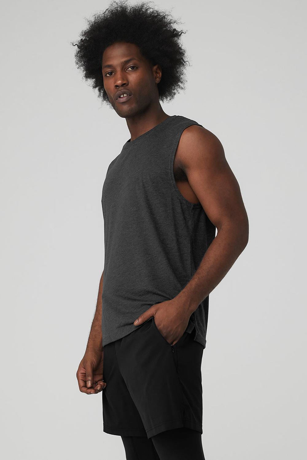 Alo Yoga The Triumph Muscle Uomo Tank Nere | Italia  EQA-021374