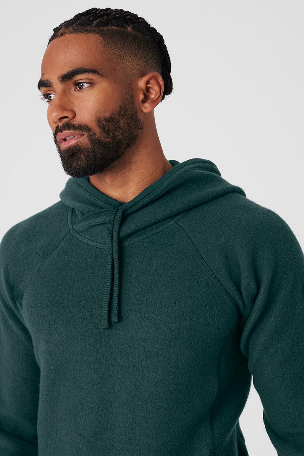 Alo Yoga The Triumph Uomo Felpa con Cappuccio Verdi | Italia  PHK-735648