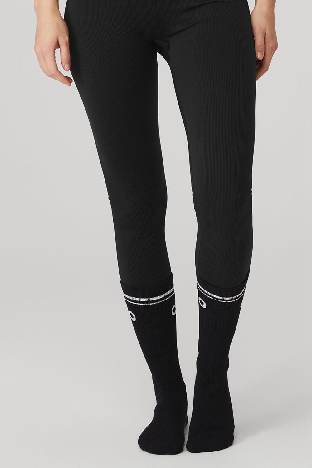 Alo Yoga Throwback Barre Donna Sock Nere Bianche | Italia  ZLS-724890