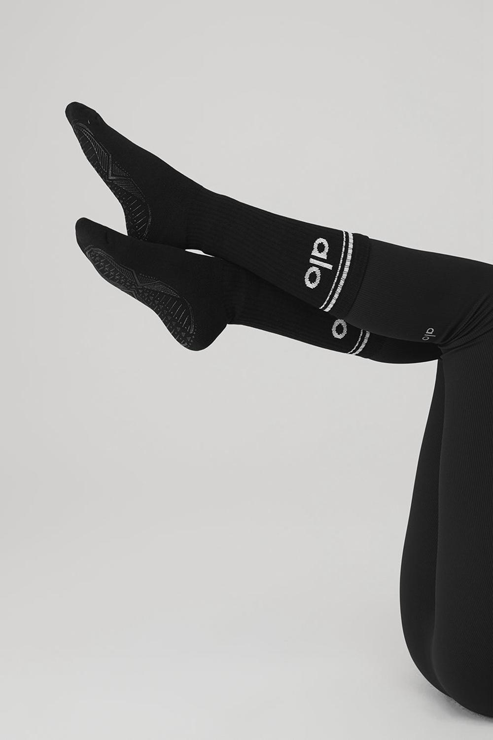 Alo Yoga Throwback Barre Donna Sock Nere Bianche | Italia  ZLS-724890