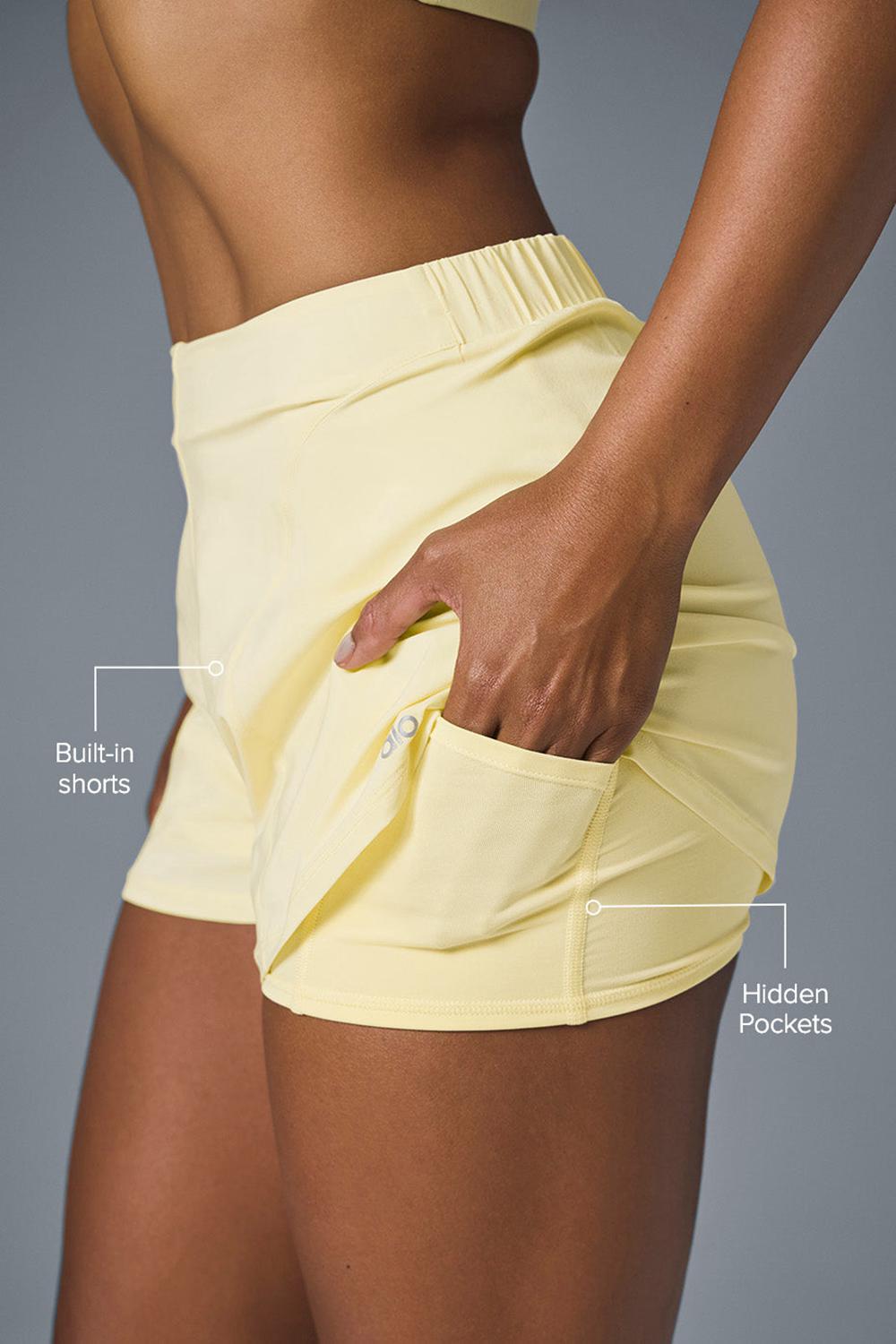 Alo Yoga Tiebreaker Donna Short Lemon | Italia  TPD-207839