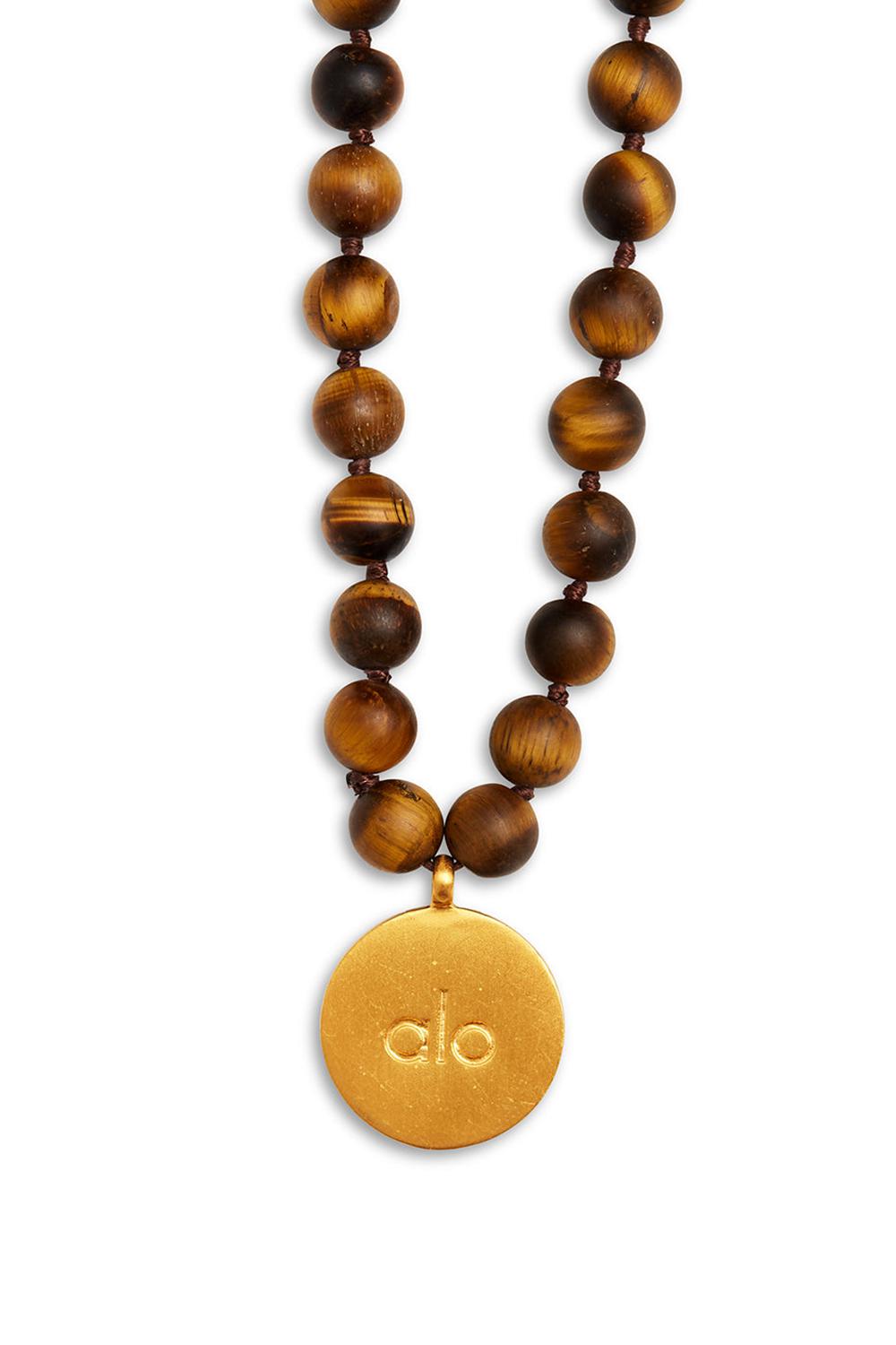 Alo Yoga Tiger’s Eye Mala Donna Collana Marroni | Italia  VIK-091842