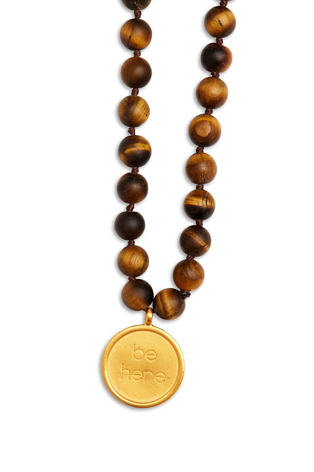 Alo Yoga Tiger’s Eye Mala Donna Collana Marroni | Italia  VIK-091842
