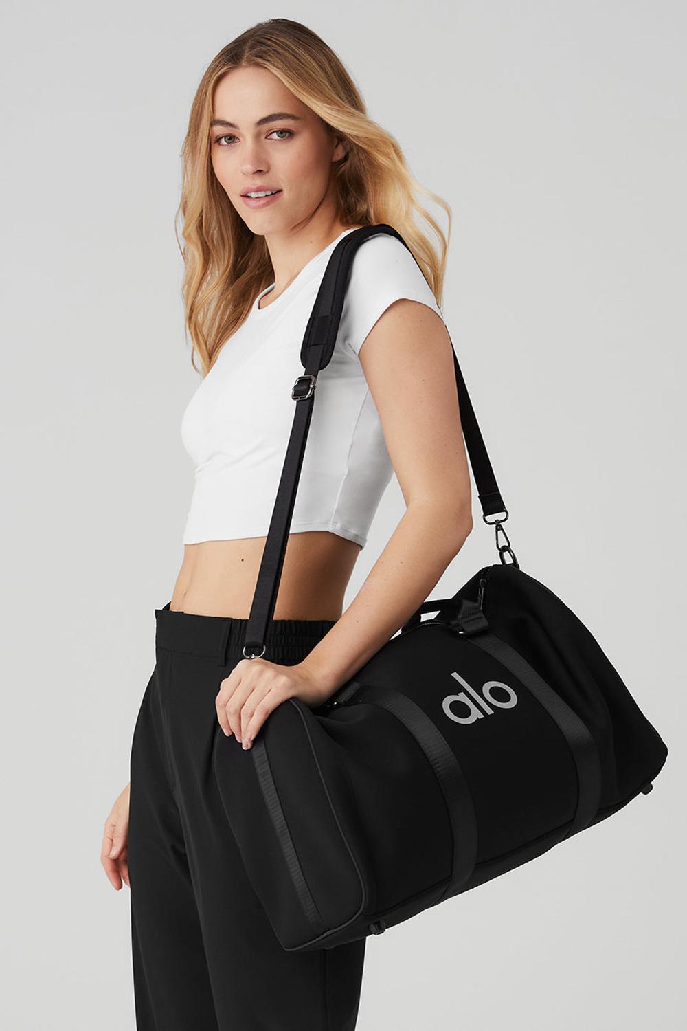 Alo Yoga Traverse Donna Duffle Bag Nere Argento | Italia  LHR-386502