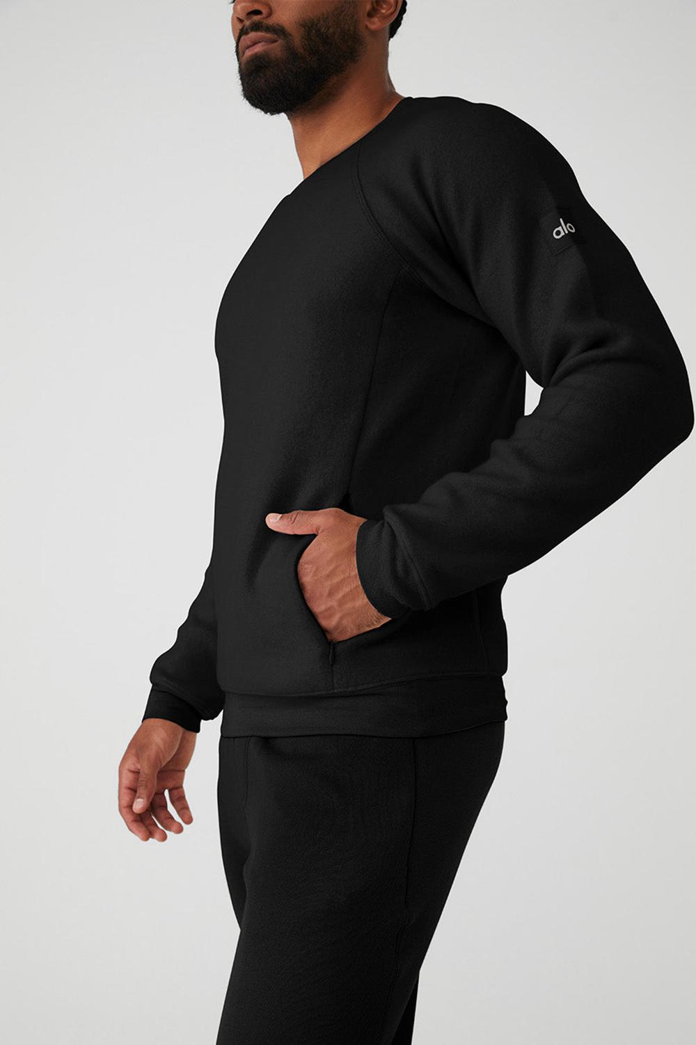 Alo Yoga Triumph Crew Neck Uomo Felpa Nere | Italia  YWP-237690